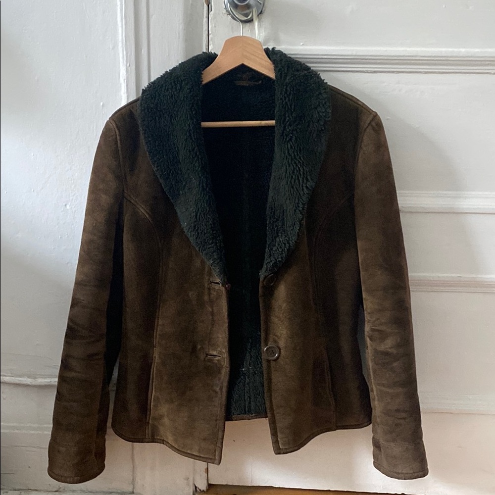 Danier Brown Suede Leather Jacket
